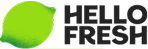 HelloFresh logo with green leaf graphic