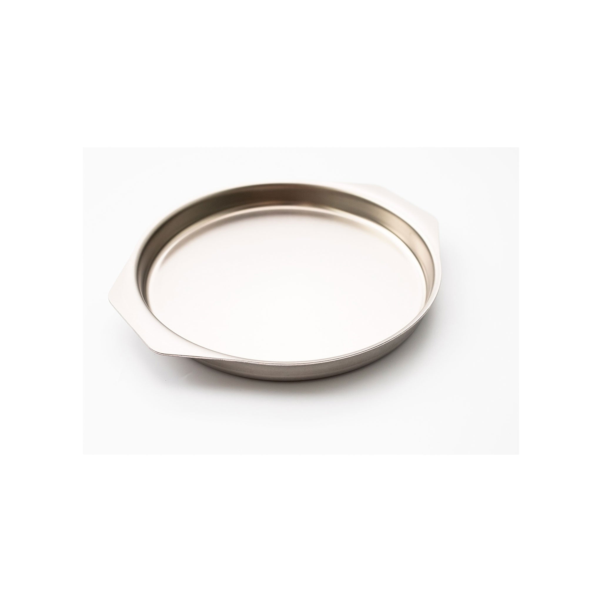 9-inch round stainless steel baking pan with handles