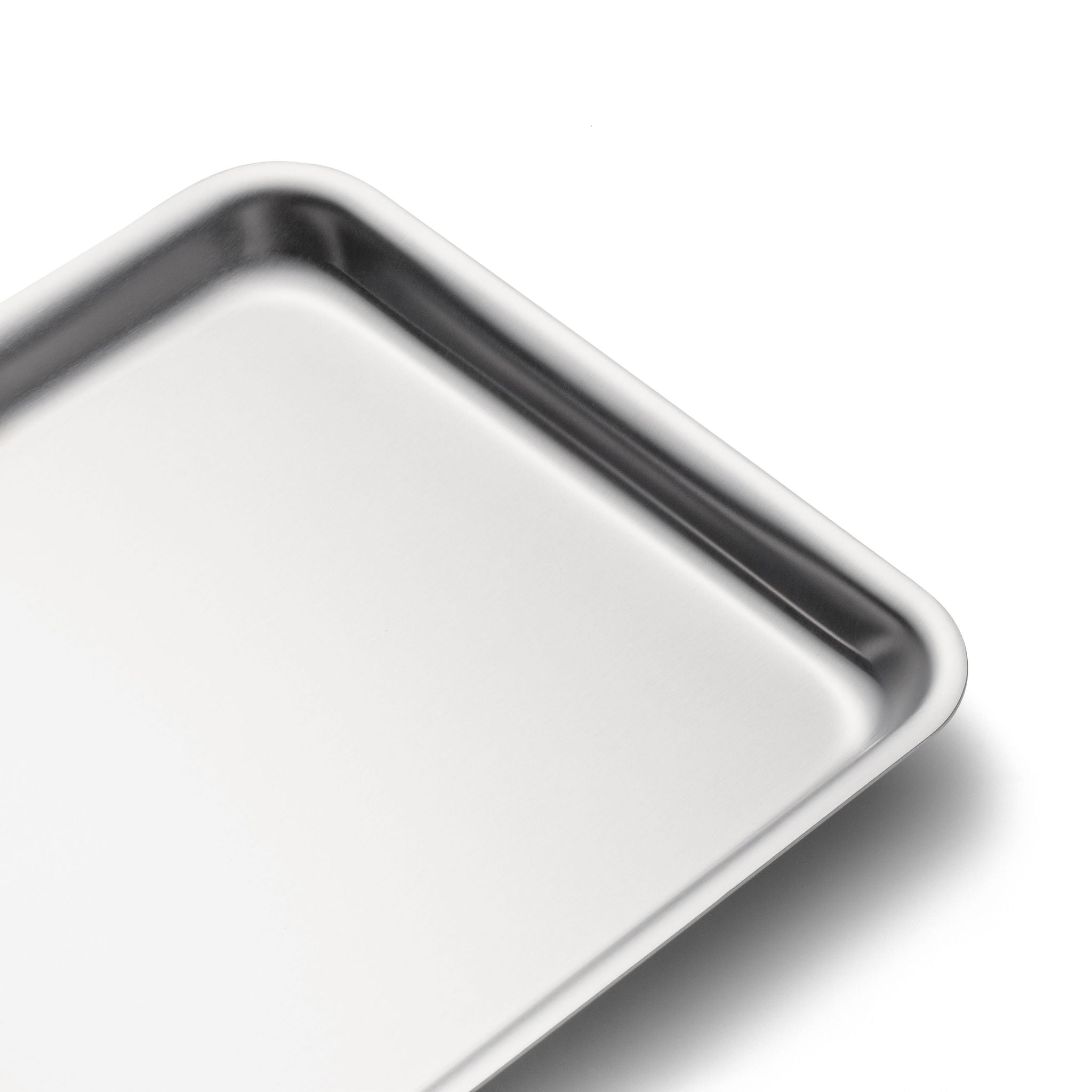 Close-up of the jelly roll pan from the 5-piece stainless steel Breakfast Cookware Set