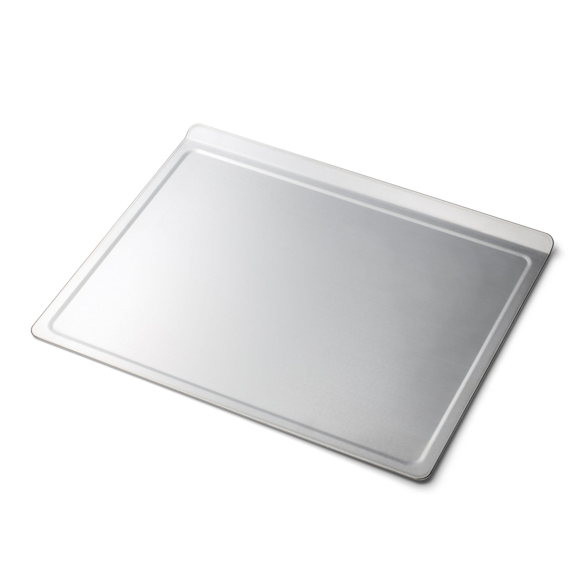 17.5" x 14.22" stainless steel cookie sheet for even heating, ideal for baking cookies and appetizers.