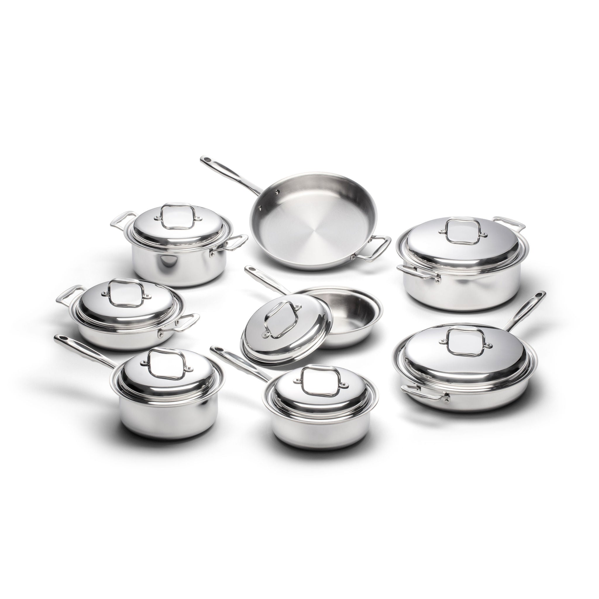15-Piece Cookware Set including various pots and pans, on sale for $1000