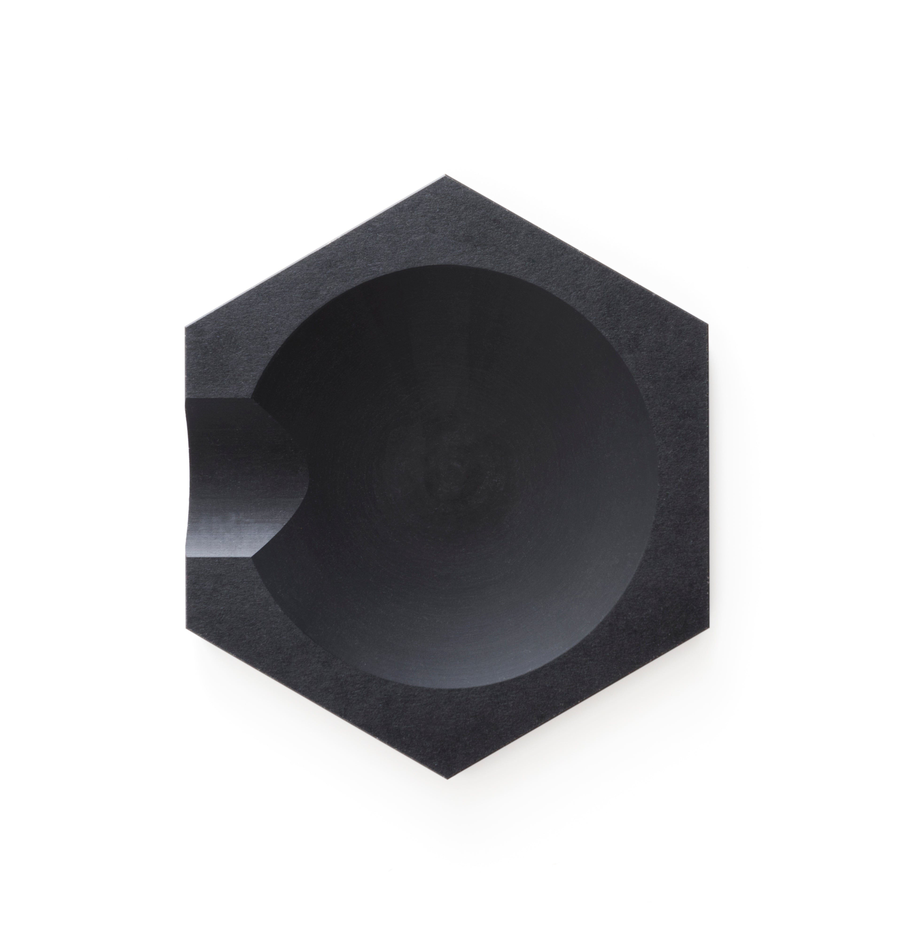 Hex Tool Rest in black, hexagonal shape for kitchen use