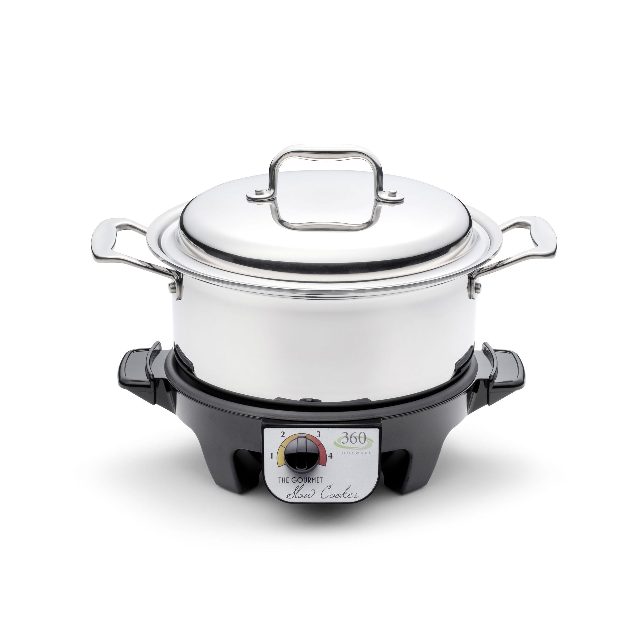 360cookware 4 Quart Slow Cooker with lid and control dial