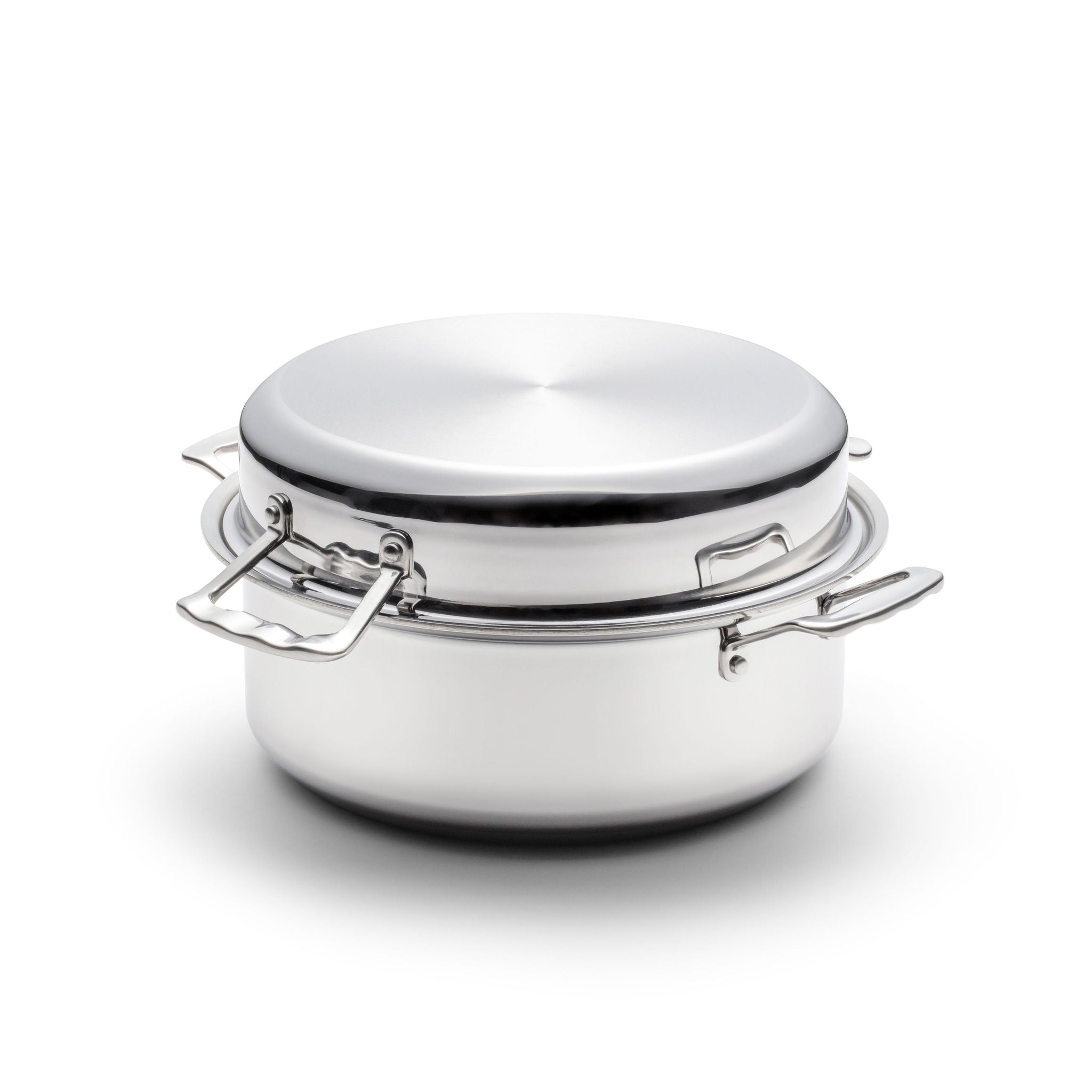 3-in-1 stainless steel roasting pan with lid, versatile for cooking