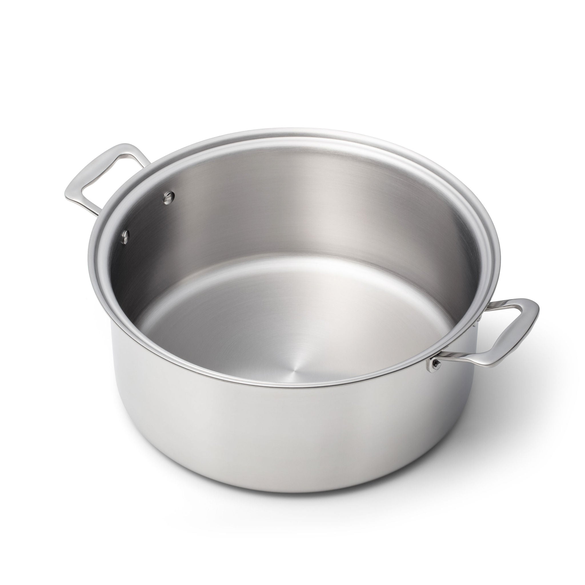 12-quart stainless steel stock pot with handles, ideal for soups and stews
