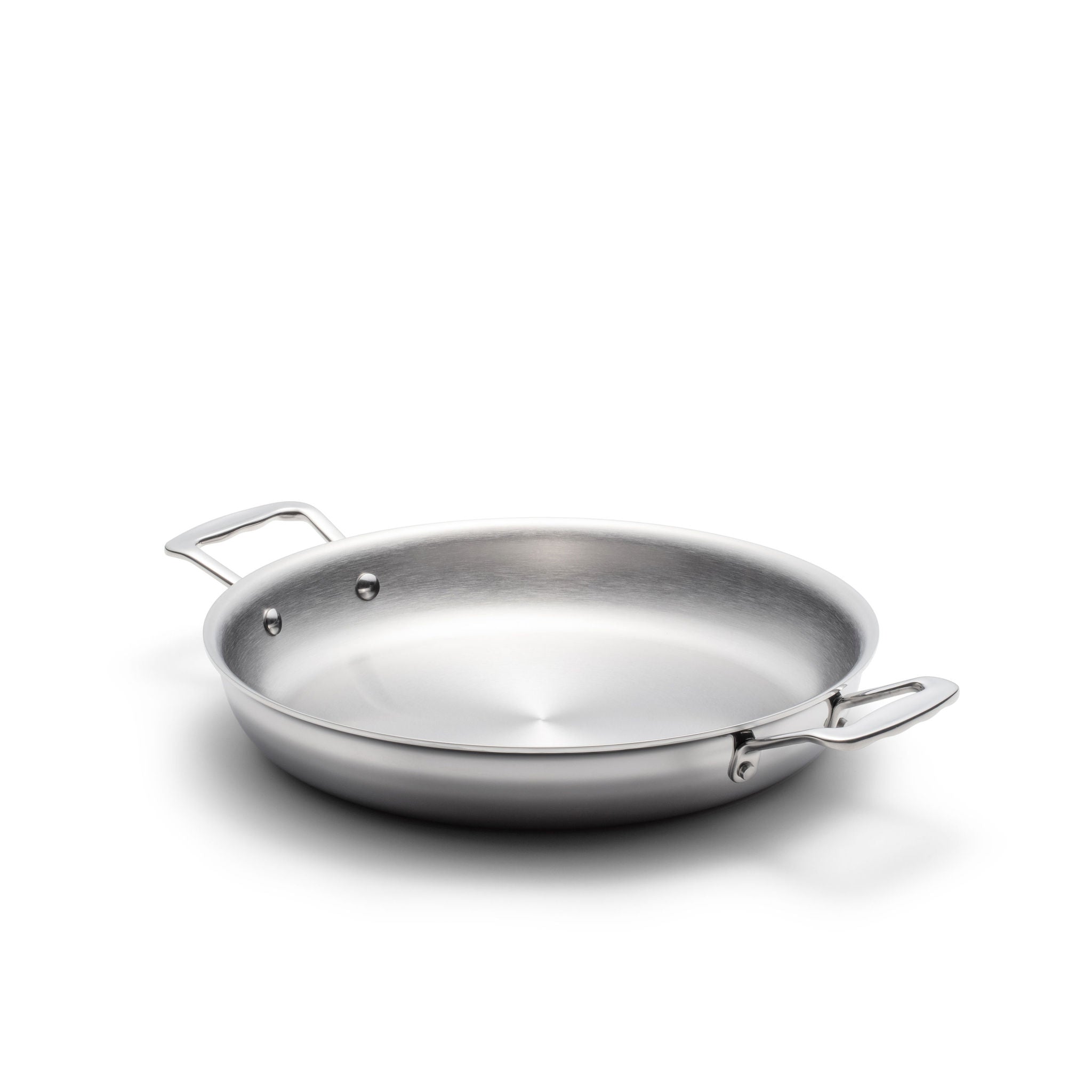 11.5 Inch stainless steel fry pan with short handles