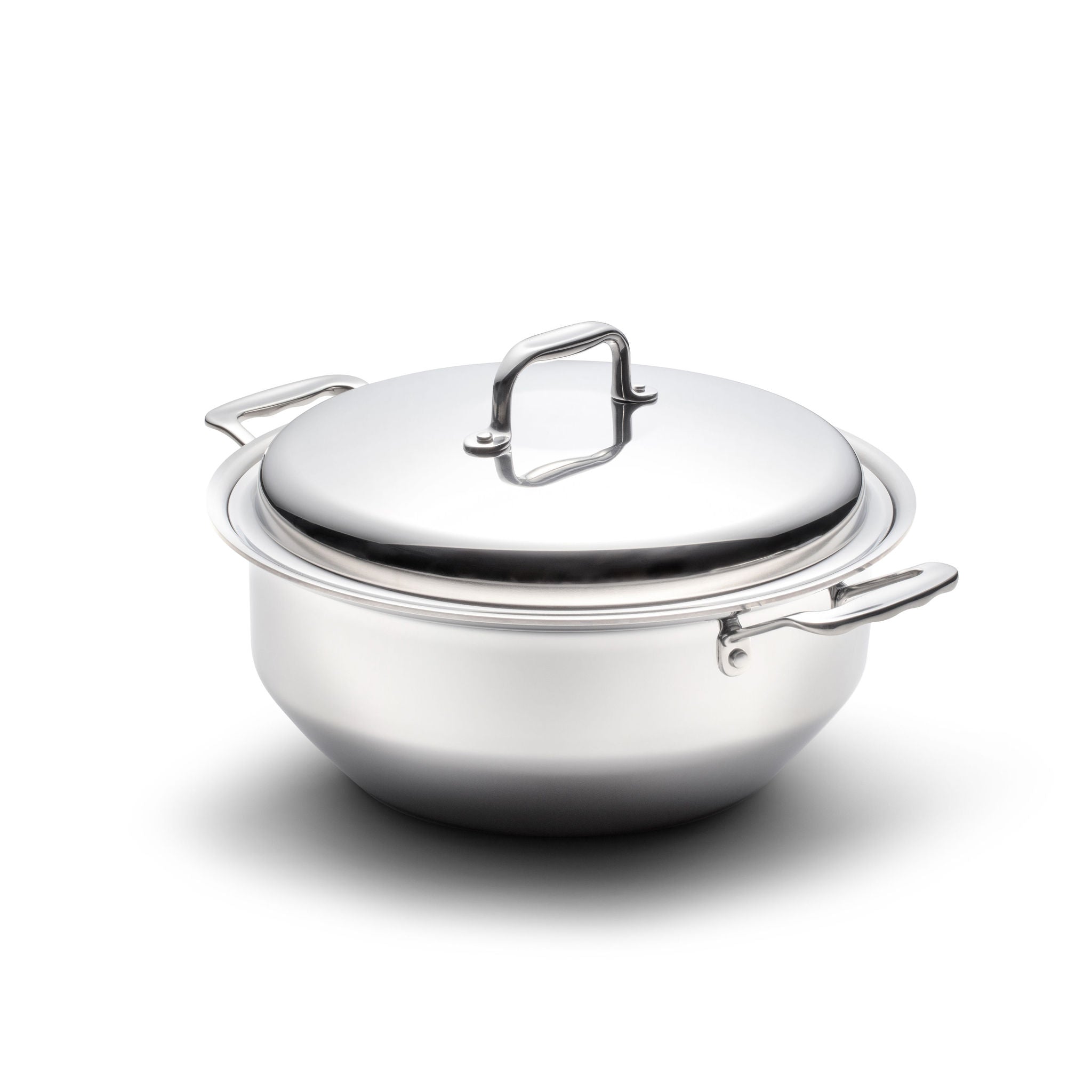 6-quart stainless steel stock pot with lid, designed for versatile cooking
