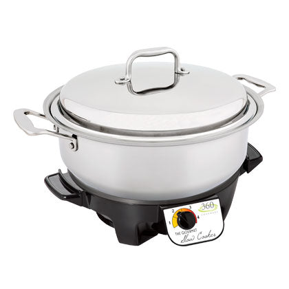 6 Quart Slow Cooker Set with stovetop Vapor Cooking and Slo-Cooker Base