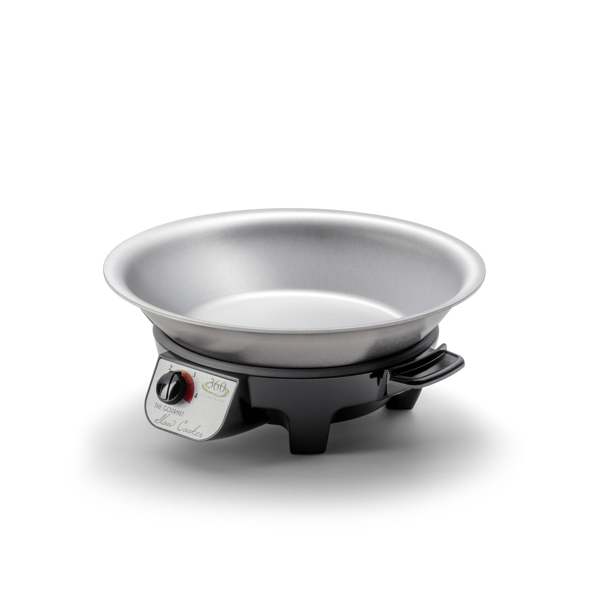 12" stainless steel oven-to-table pan on slow cooker base